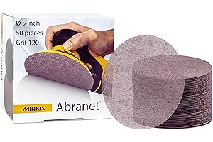 Mirka Abranet Net Disc / 5 inch/Grit 120 / Sandpaper Sanding Discs Hook and Loop / 50 pcs / 9A-232-120