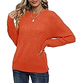 Jouica Women's Fall Lightweight Sweater Knit Casual Pullovers Sweaters for Women