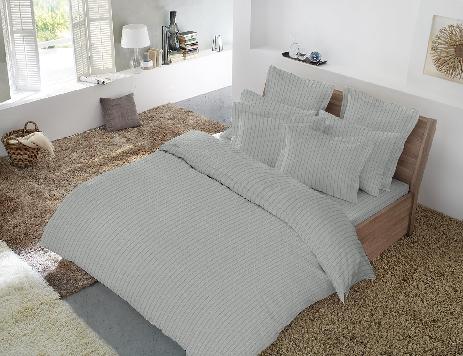 Dormisette Luxury German Flannel Duvet Cover & Shams Set, 3 Piece (King