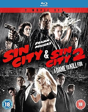 Sin City 1 2 Blu Ray Amazon Co Uk Bruce Willis Mickey Rourke Jessica Alba Clive Owen Powers Boothe Elijah Wood Rosario Dawson Benicio Del Toro Josh Hartnett Michael Madsen Brittany Murphy Joseph Gordon Levitt Josh Brolin