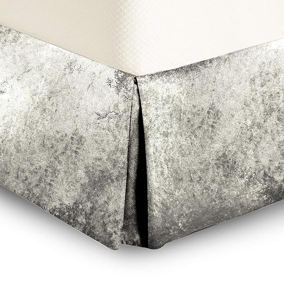 Intimates Crushed Velvet Bed Valance Premium Bedroom Collection (Cream