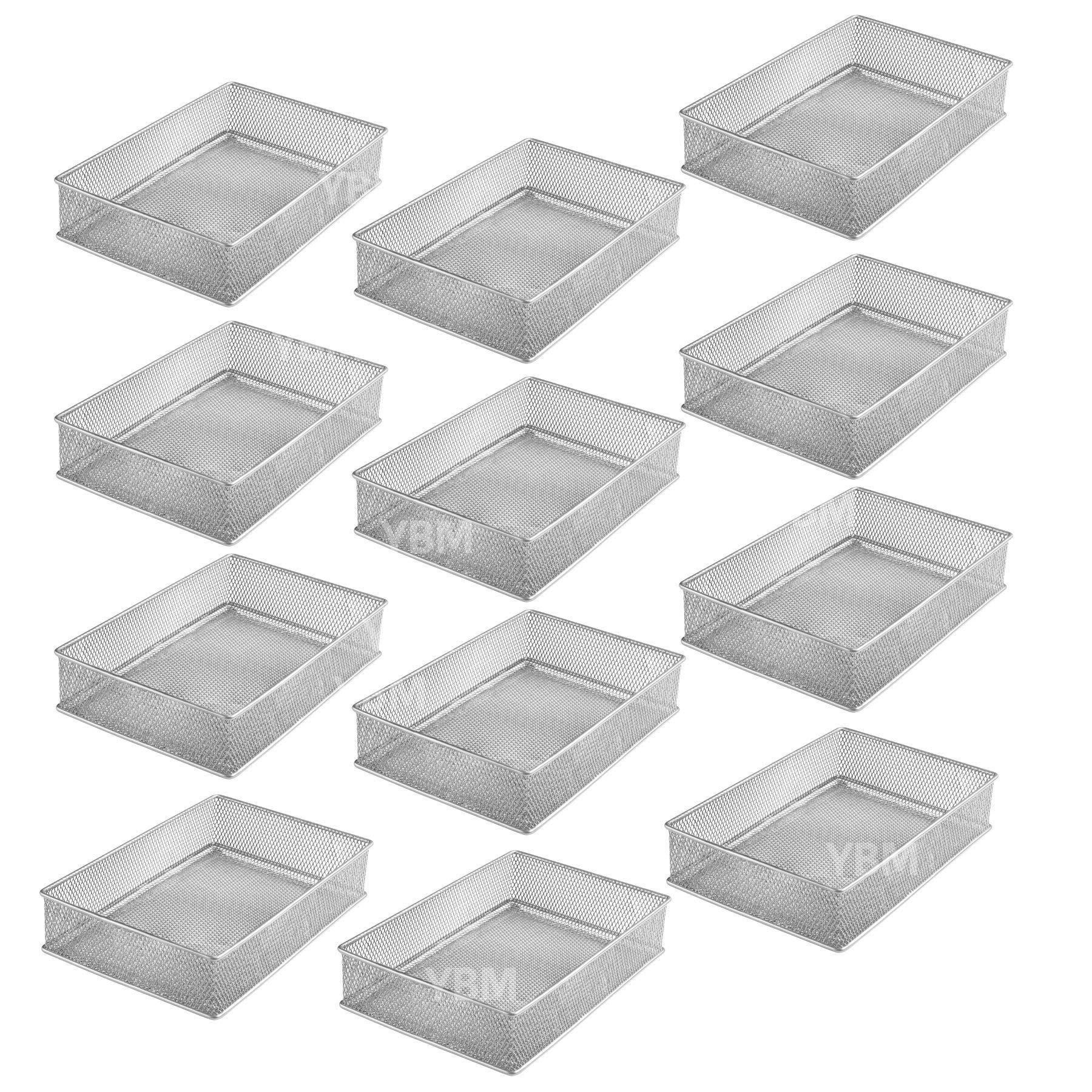 YBM HOME Silver Mesh Drawer Cabinet and or Shelf