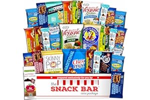 THE SNACK BAR Healthy snack Care Package (30 count) A Gift crave Snack Box with a Variety of Healthy Snack Choices – Great for Office, College Military, Work, Students etc.