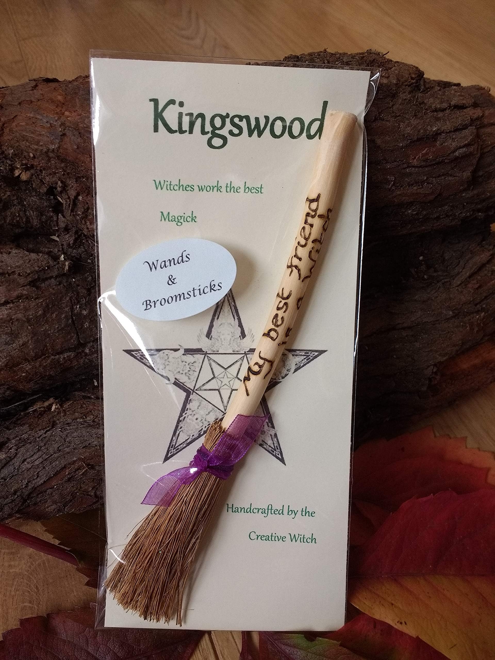 Small alter broom gift 'My best friend is a Witch' 16cm