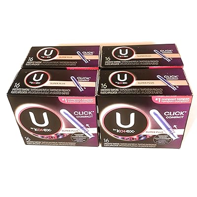 Buy U By Kotex Click Compact Tampons Super Absorbency Unscented 16 Ct Pack Of 4 Online In Turkey B086w1n3gz