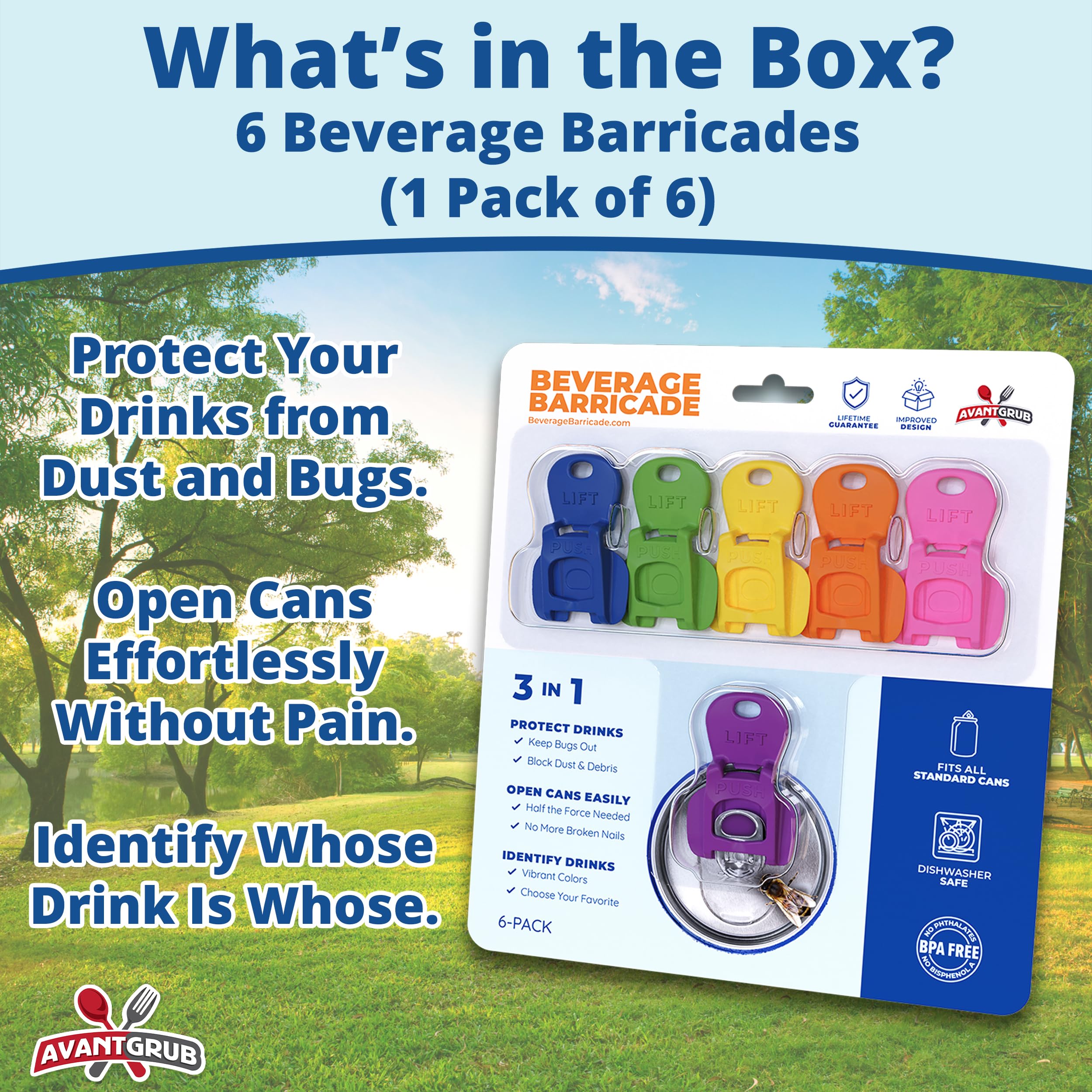 6 Color Manual Easy Can Opener, Can Opener Beverage Protector For Beer Soda Cans, Drink Shields Tab Openers For Pop, Beer Or Soda Cans At Picnic