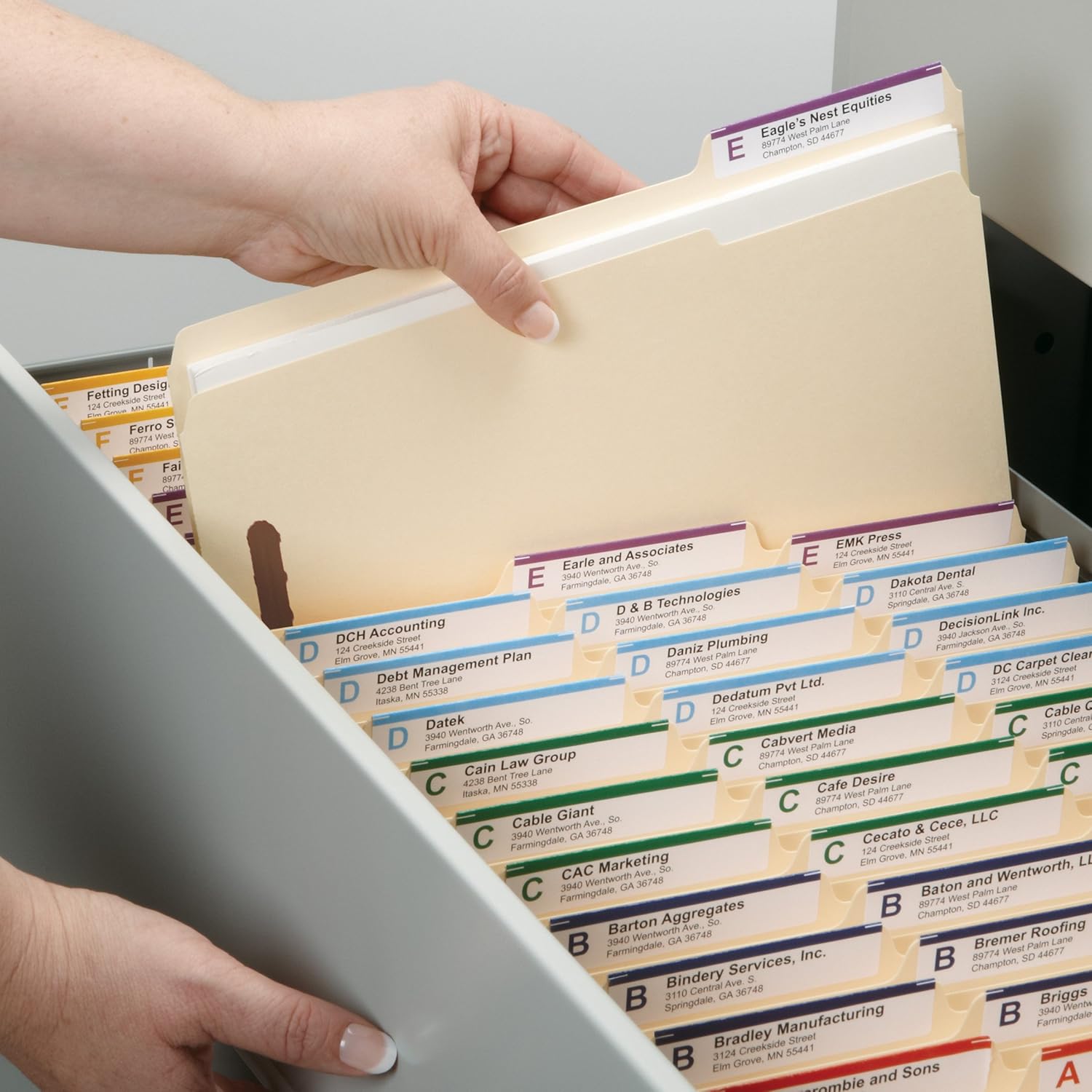 Smead Fastener File Folder, 2 Fasteners, Reinforced 1/3-Cut Tab, Letter Size, Manila, 50 per Box (14537) : Colored File Folders : Office Products