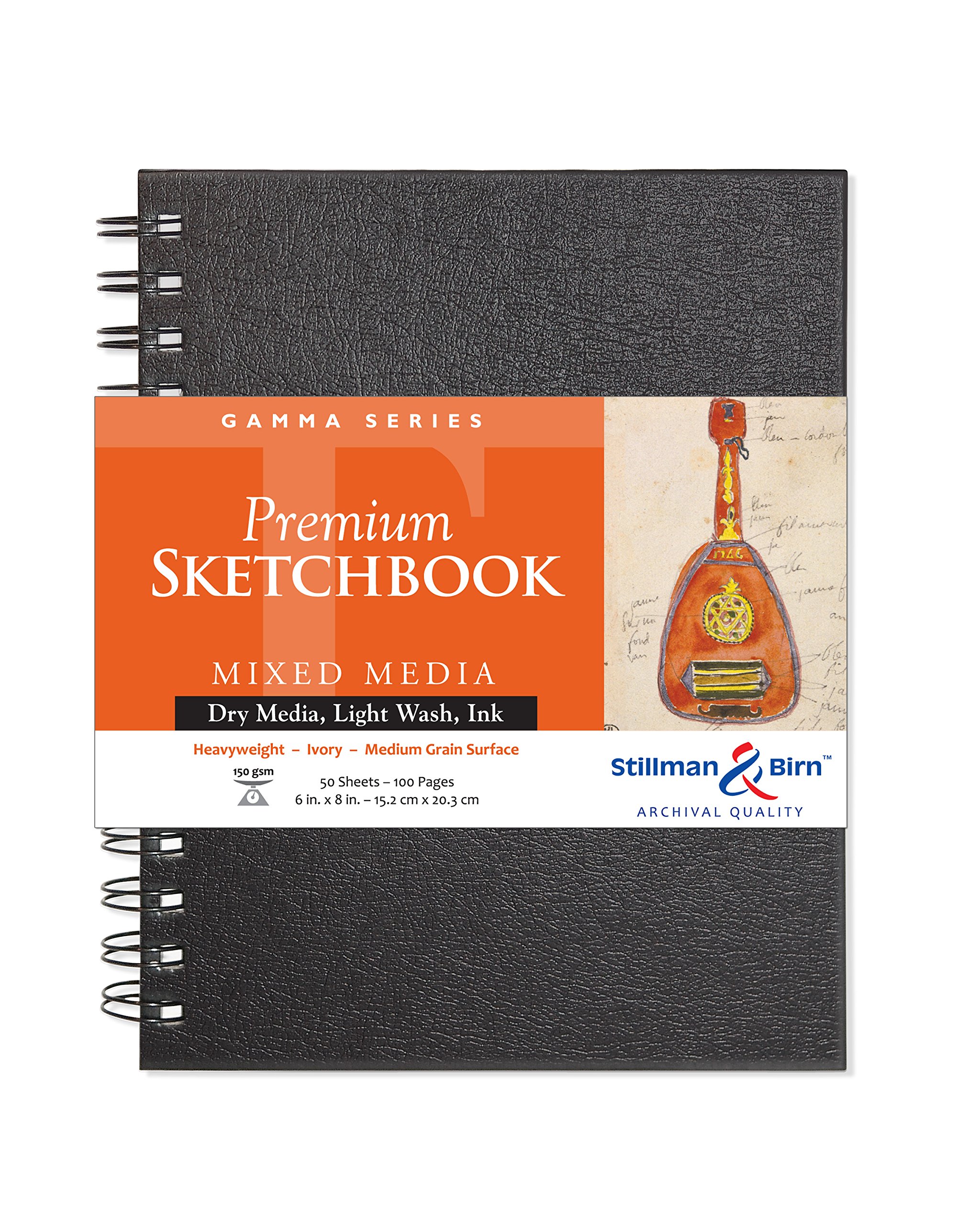 Photo 1 of Stillman & Birn Gamma Series Wirebound Sketchbook, 6" x 8", 150 gsm (Heavyweight), Ivory Paper, Medium Grain Surface