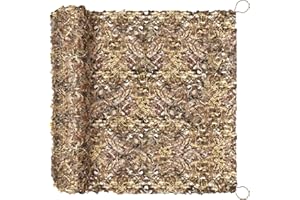 FullLit Camo Netting Camouflage Netting 6.5ft×10ft,10ft×10ft, 20ft×20ft,with Mesh Backing, Hunting Blind Nets, Sunshade Canopy, Army Tarp Fence Net for Party Decoration, Photograph and Car Cover