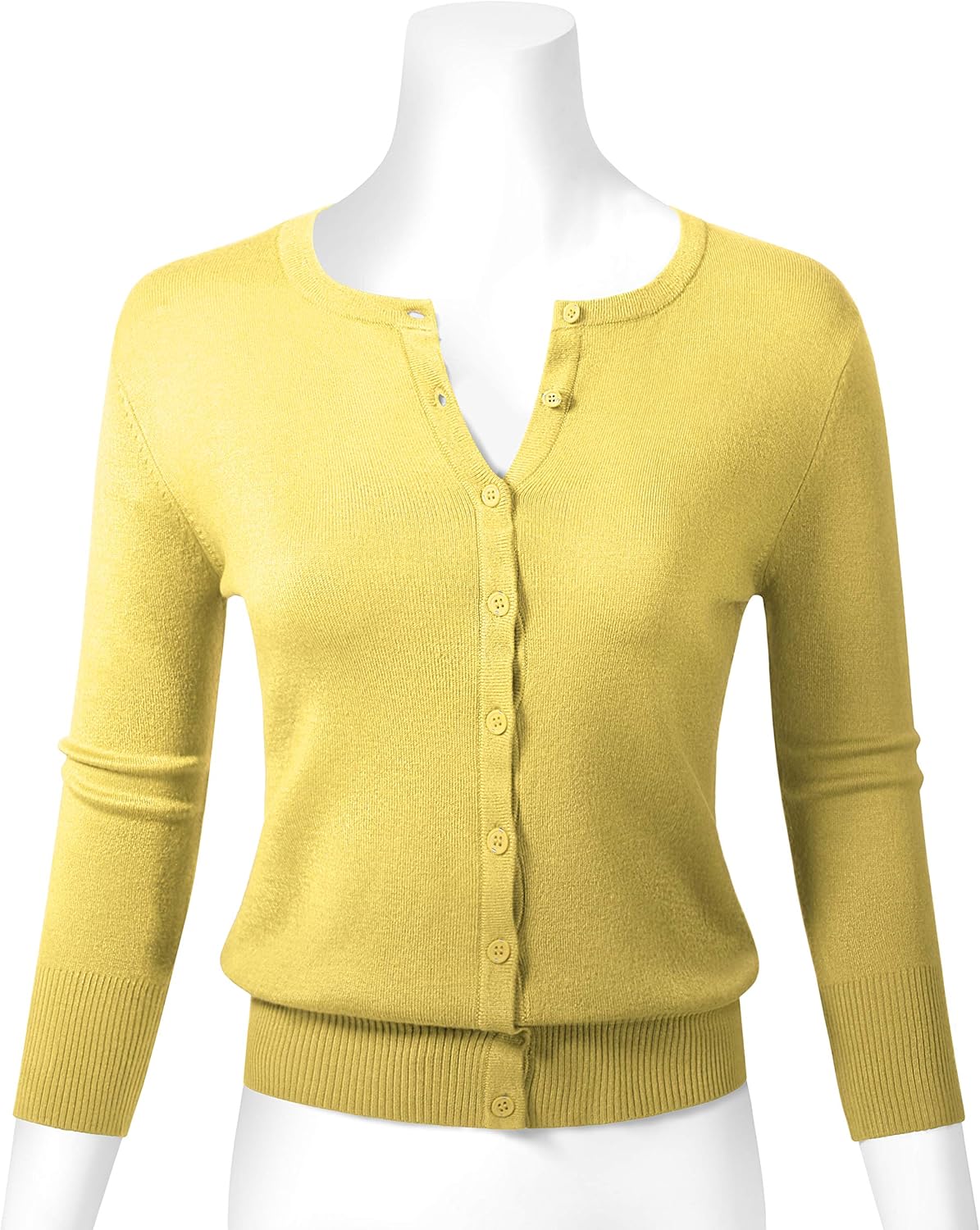 yellow knit cardigan