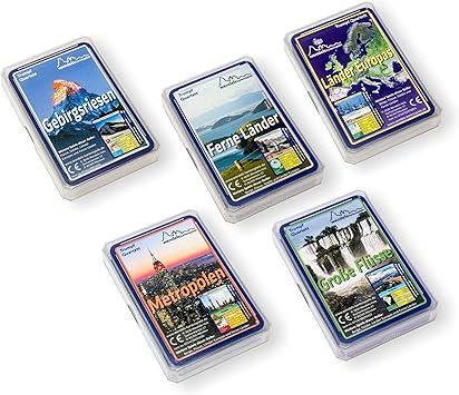 Wendels Kartenspiele 5er Set Berge Flusse Stadte Und Lander Trumpf Quartett Spiele Kleine Geschenke Fur Kinder Familie Amazon De Spielzeug