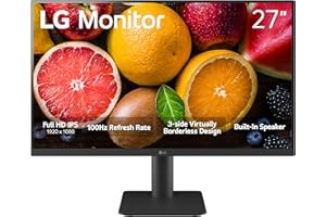 LG FHD Monitor (27MS550) - 27" Full HD (1920x1080) IPS Display, 100Hz Refresh Rate, Flicker Safe, 5ms (GtG) Response time, 3-