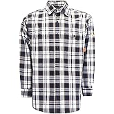 KONRECO FR Shirts for Men Button Down Flame Resistant HRC2 Men's Welding Shirts