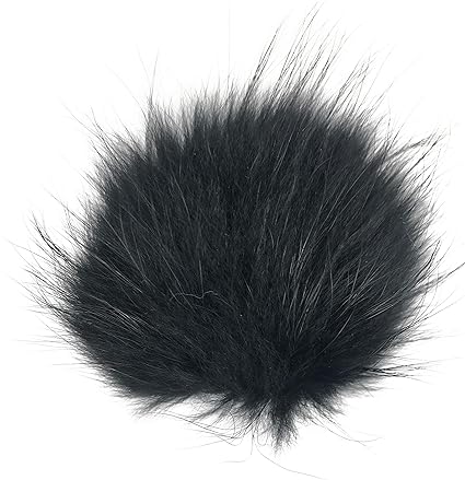 XL Bommel mit Anstecknadel Pelzbommel Fellbommel Pompon Pelz Fell Echtpelz Bommelmütze