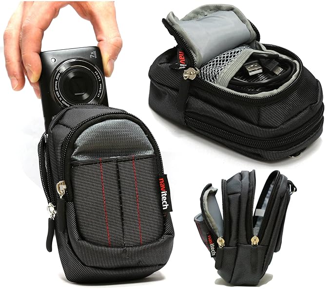 Navitech Schwarze Wasser wiederständige Digital Kamera Tasche für das Olympus Stylus SH-2 / Stylus TG-860 Tough / STYLUS SH-1
