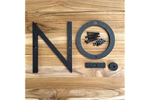 GO HOME NUMBERS 5 Inch Modern Plastic House Numbers and Letters with hardware included. Black and White Arrows, North South East West, Unit A B, No.- Dash, 1/2 (No.-, BLACK)