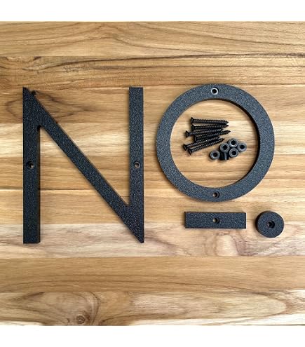Franklin Brass Derby Modern House Numbers In Matte Black - Rust-Resistant Address Plaque - View #2