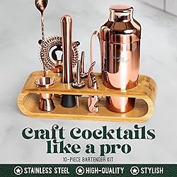 Mixology Bartender Kit: 10-Piece Bar Tool Set with