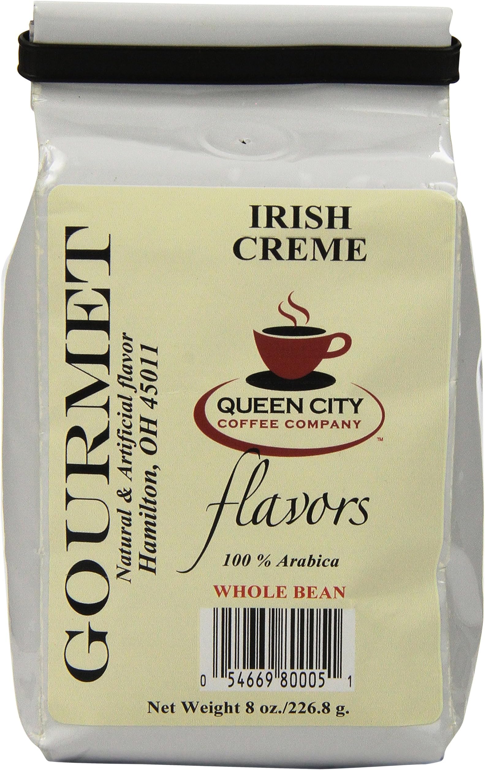 Queen City Irish Creme Flavored Whole Bean Coffee,8 Oz (Pack of 3)