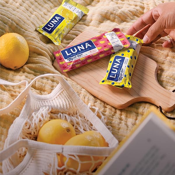 LUNA BAR – MASH-UPS LEMONZEST + BLUEBERRY FLAVOR – GLUTEN FREE SNACK BARS – NON-GMO – PROTEIN BARS – MADE WITH ORGANIC OATS (15 PACK)
