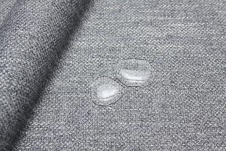 Escalano Möbelstoff Wasserfest Bezugsstoff Polsterstoff für Stuhl Eckbank Sofa Hussen Stoff (27 Farben) (Grau-Br.145cm)