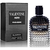 Valentine Nero for Men - Woody Aromatic Fragrance with Floral and Mineral Notes - Masculine Scent - 100ml