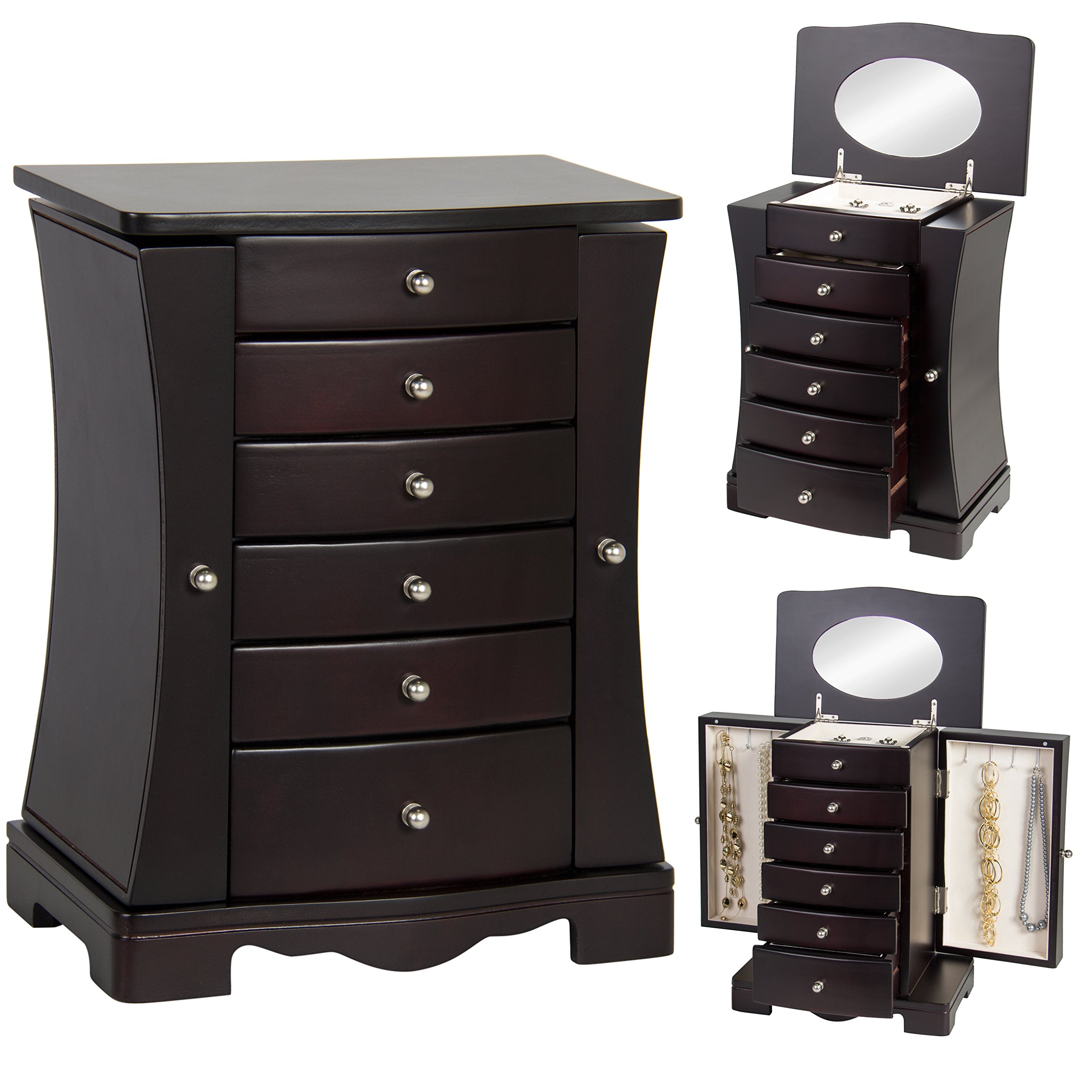 Our jewelry boxes & organizers category offers a great selection of jewelry armoires and more. best choice products wooden handcrafted