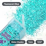 Hemway Fluorescent Blue Glitter Shaker 130g Extra Chunky for Resin Craft view 4