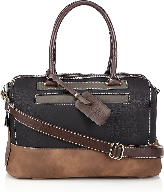 L.Credi Womens Handtasche Bowling Bags Black Schwarz