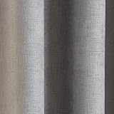 Enhanced Living Vogue Grey Silver Eyelet Thermal Curtain 90x72 in view 3