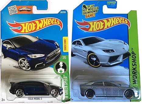 Amazoncom Hot Wheels Hw Green Tesla Model S Blue