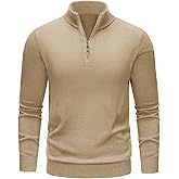 TACVASEN Men's 1/4 Zip Sweaters Cotton Casual Pullover Sweaters Knit Fall Winter Sweatshirts