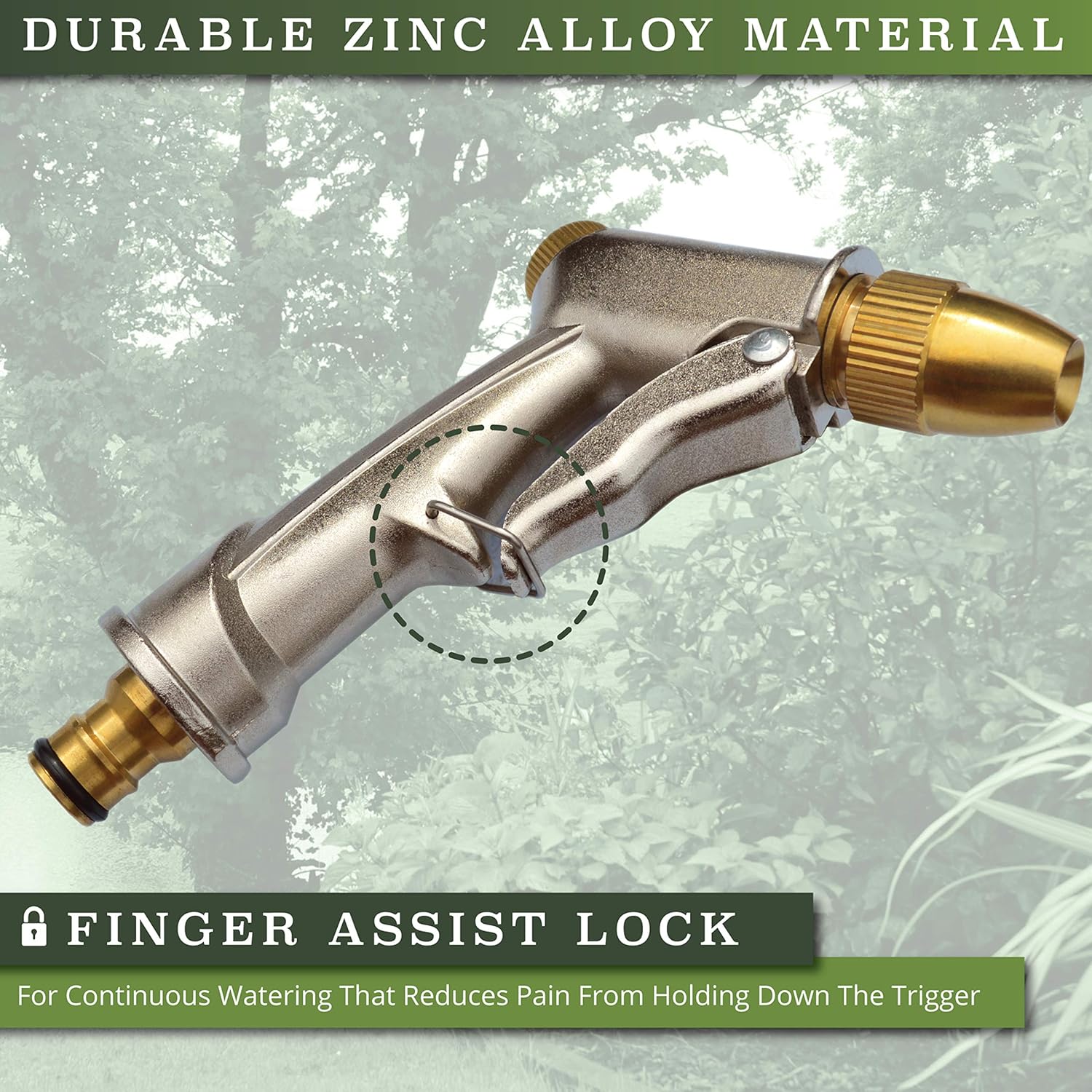 Chalupa Hose Spray Nozzle, High Pressure and Lightweight Garden Hose Nozzle with Finger Assist Lock for Easy Watering and 8 Spray Patterns. Perfect for car Washing, Watering Vegetables and Lawn : Garden & Outdoor