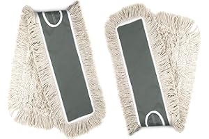 JINCLEAN 2 Pack of 36 Cotton Refills for Industrial Class Floor Dust mop Series Can be fit with Others (2 Pack of 36 Cotton Refill)