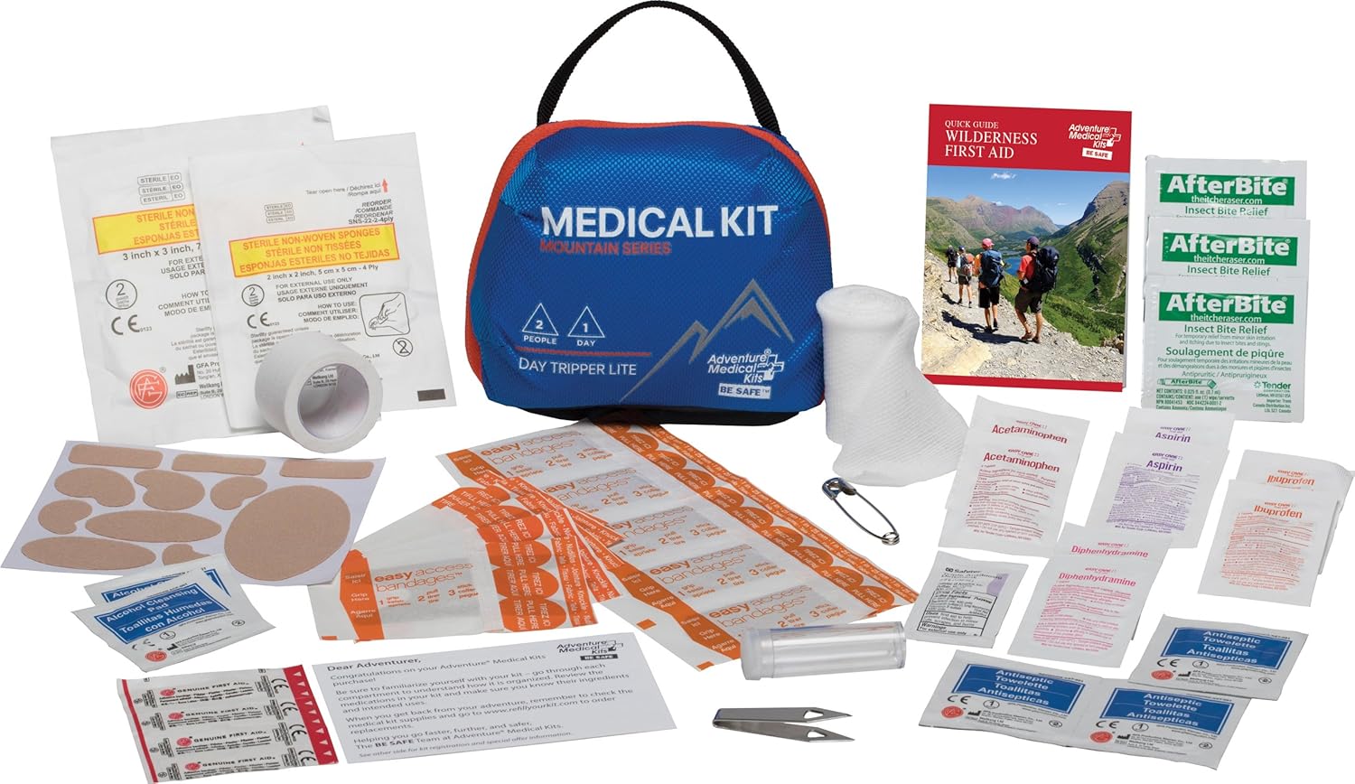 Adventure Medical Mountain Series Medical Kit (Day Tripper Lite) - 59 Pieces : Sports & Outdoors