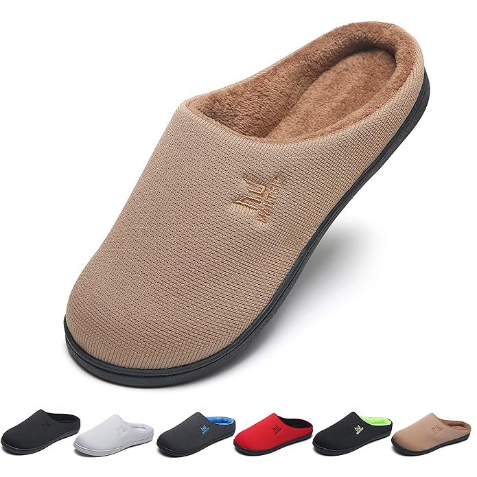 MAIITRIP Men's House Slippers Memory Foam AntiSlip Slippers Breathable