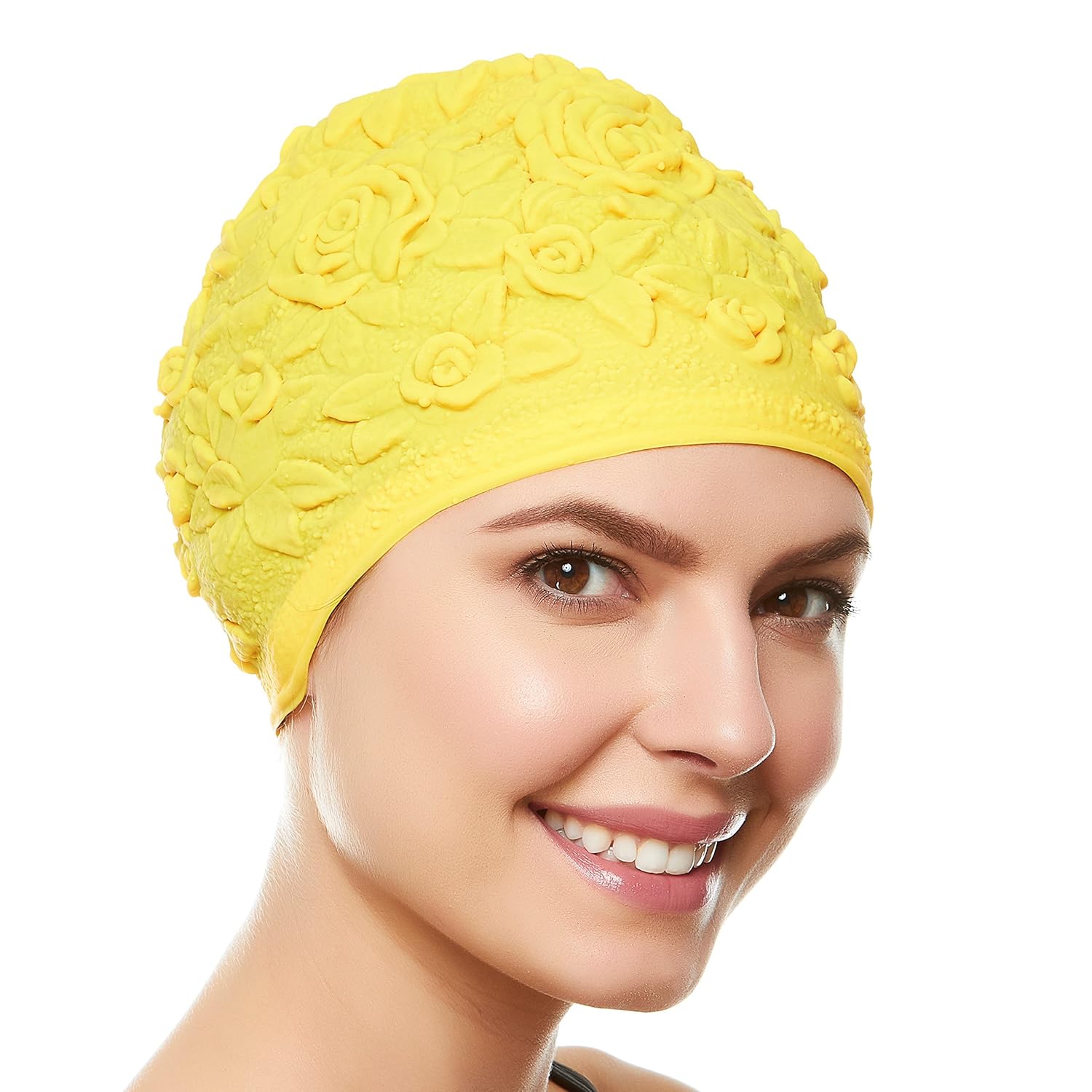 Buy Beemo Swim Bathing Caps For Women Girls Retro Style Latex With