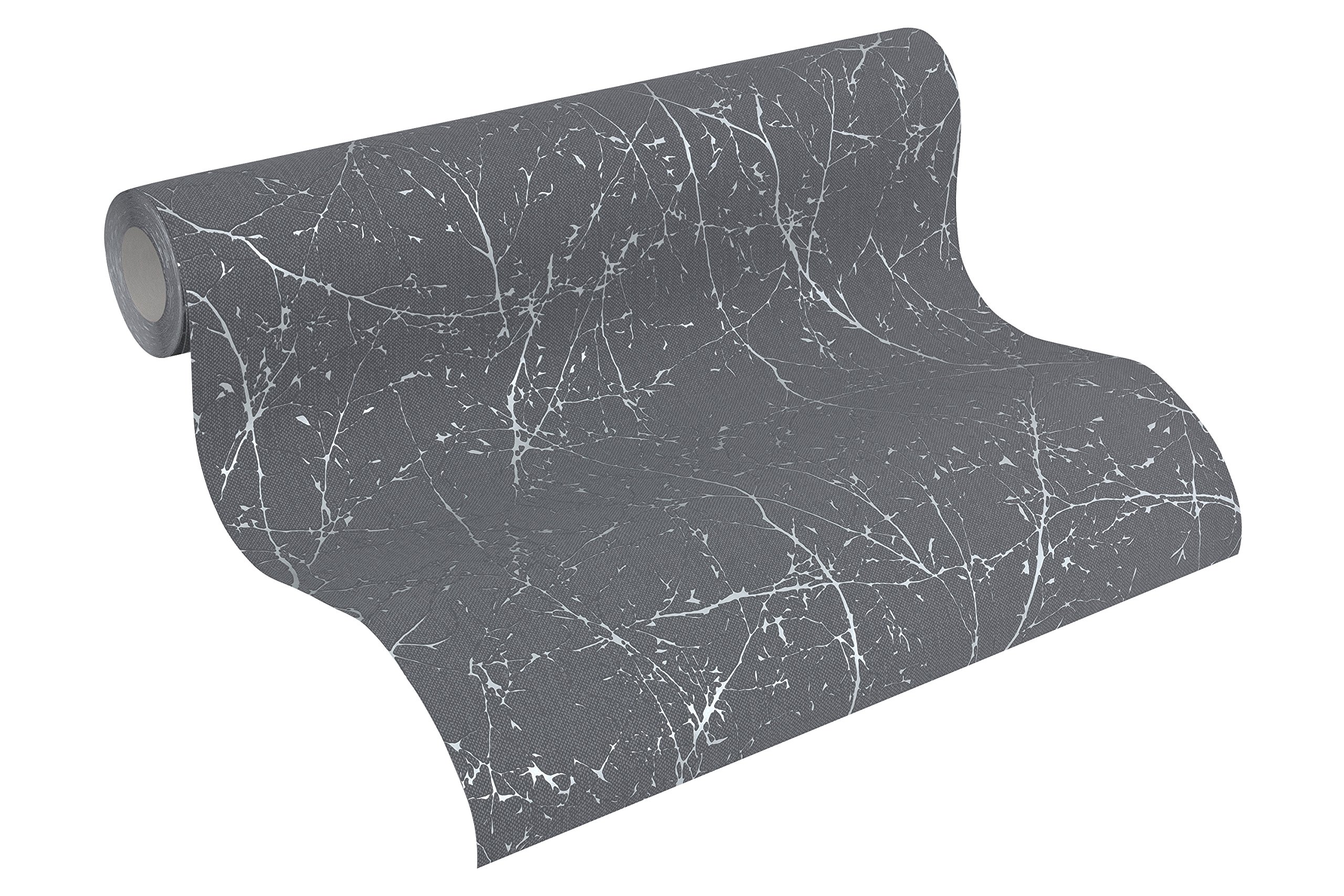 A.S. Création Elegance 3 Scandinavian Design Wallpaper 10.05 x 0.53 m Grey Metallic White 305071, Black, 305072