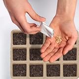 Relaxdays Biodegradable Fibre Plant Pots 5cm for Seedlings, Pack of 204 view 2