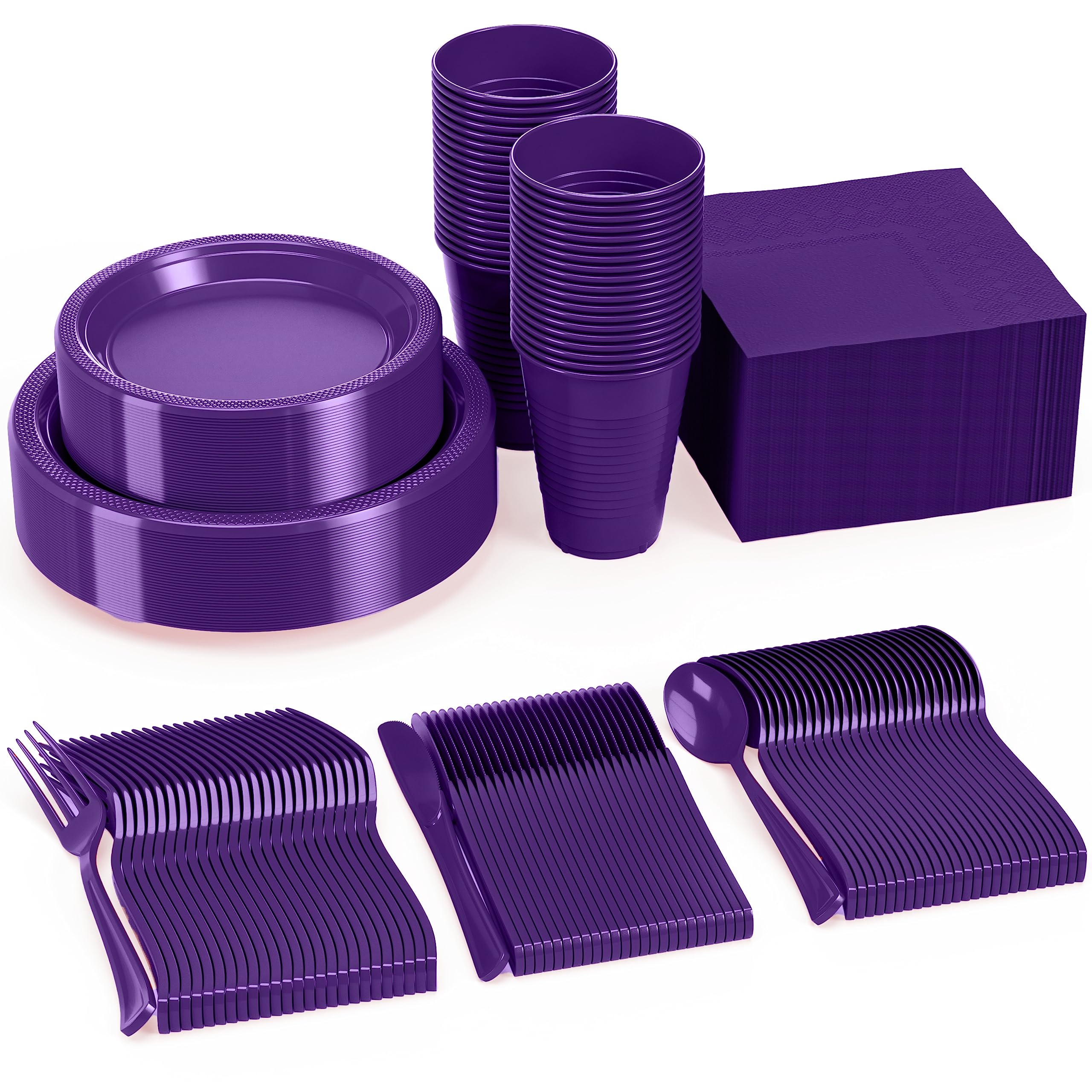 350 PCS Disposable Tableware Combo Pack