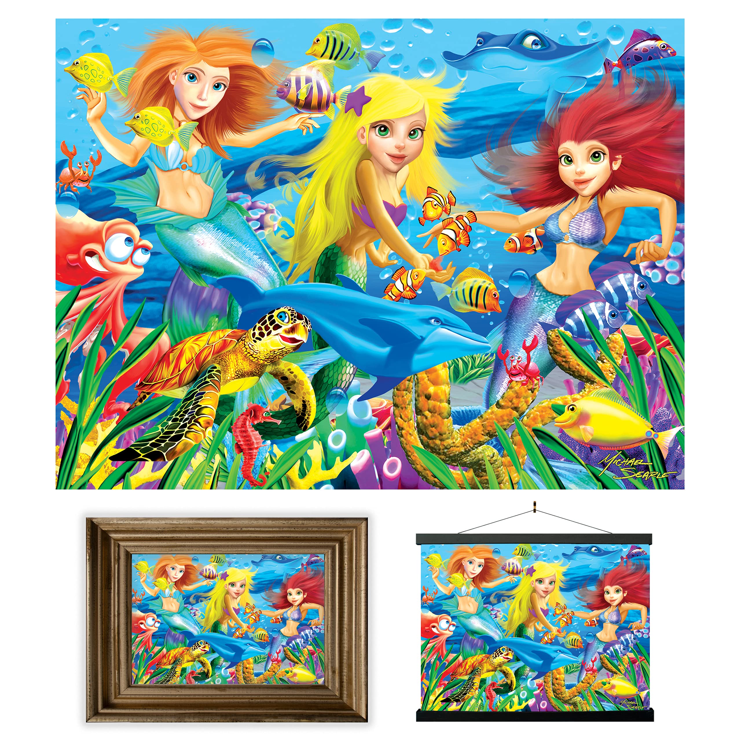 3D LiveLife Lenticular Wall Art Prints - Mermaid Magic from Deluxebase. Unframed 3D Ocean Poster. A perfect wall filler. Original artwork licensed from renowned artist, Michael Searle — image 1