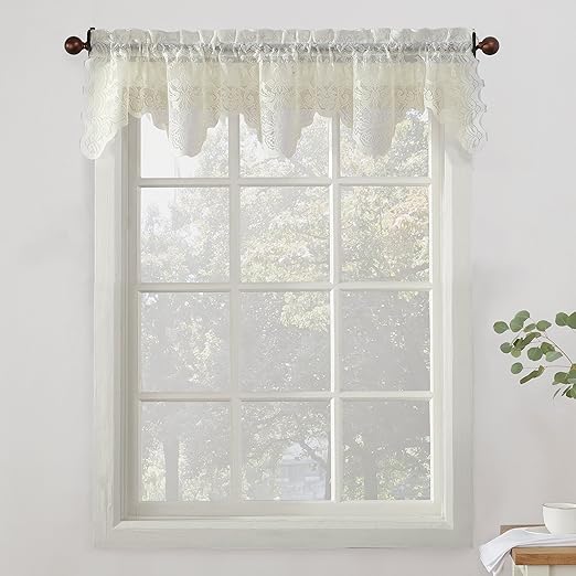 Amazon Com No 918 Alison Sheer Lace Kitchen Curtain Valance 58