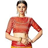 Women's Readymade Indian Designer Party Wear Bollywood Padded Blouse for Saree Crop Top Choli Orange (XS-34)