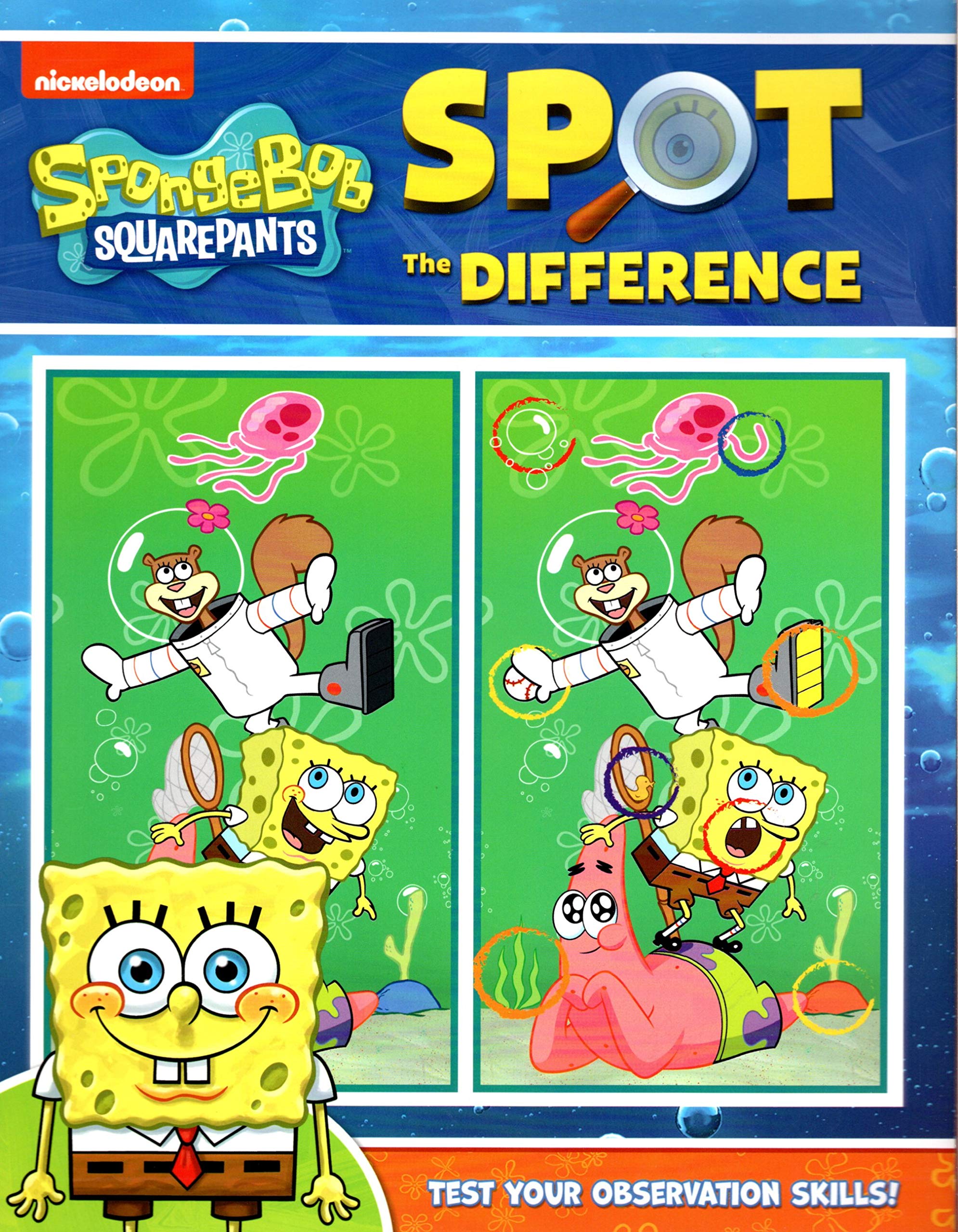 nickelodeon spongebob squarepants spot the difference test your observation skills picture puzzles book papp papp 0880926310588 amazon com books