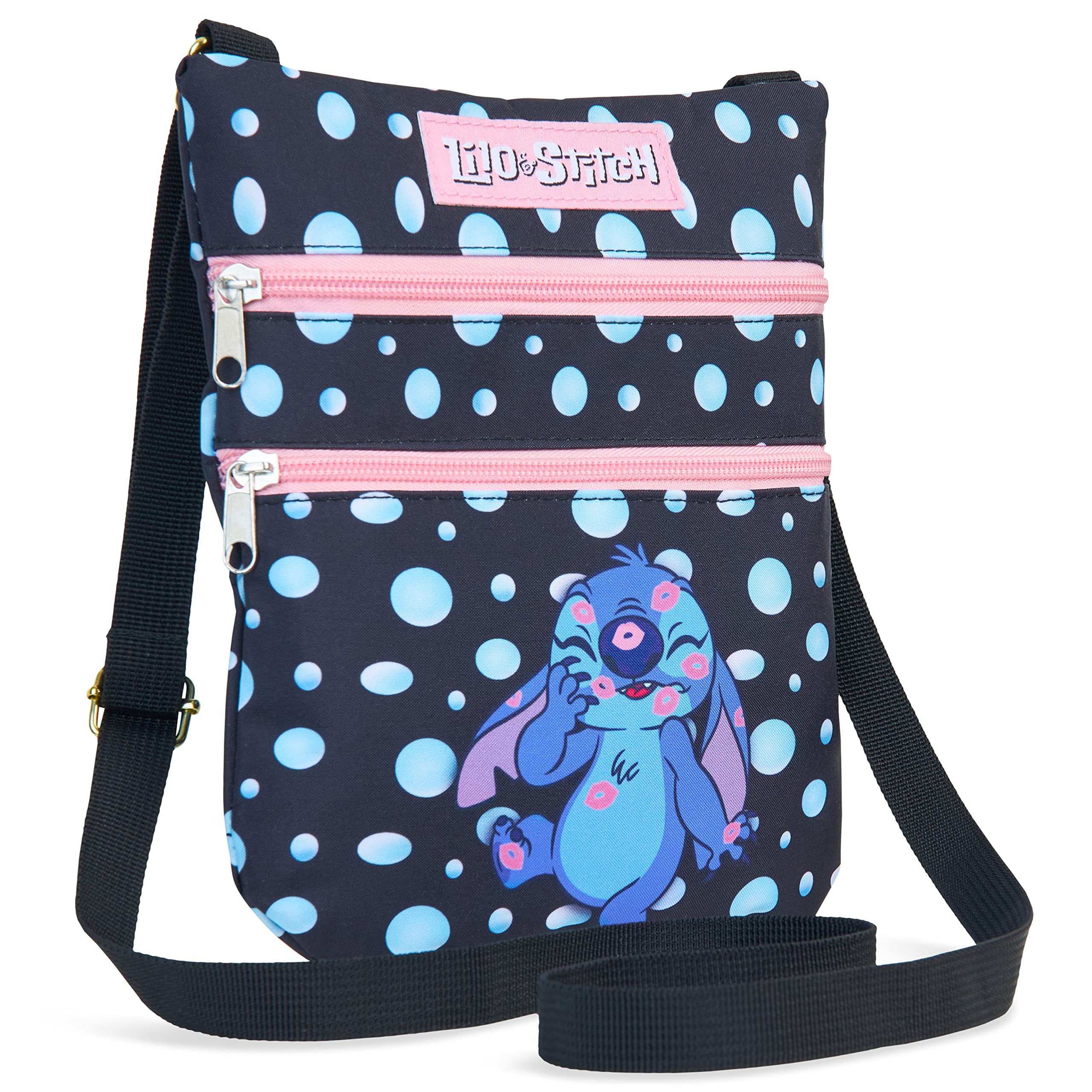 Photo 1 of Disney Stitch Crossbody Bags for Women Teenagers Girls Purse Shoulder Bag for Shopping Vacation Stitch Gifts for Girls (Black)