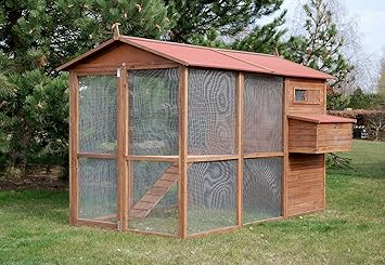 Grand Poulailler 812 Poules En Bois Large Square 100 Sapin De Finlande