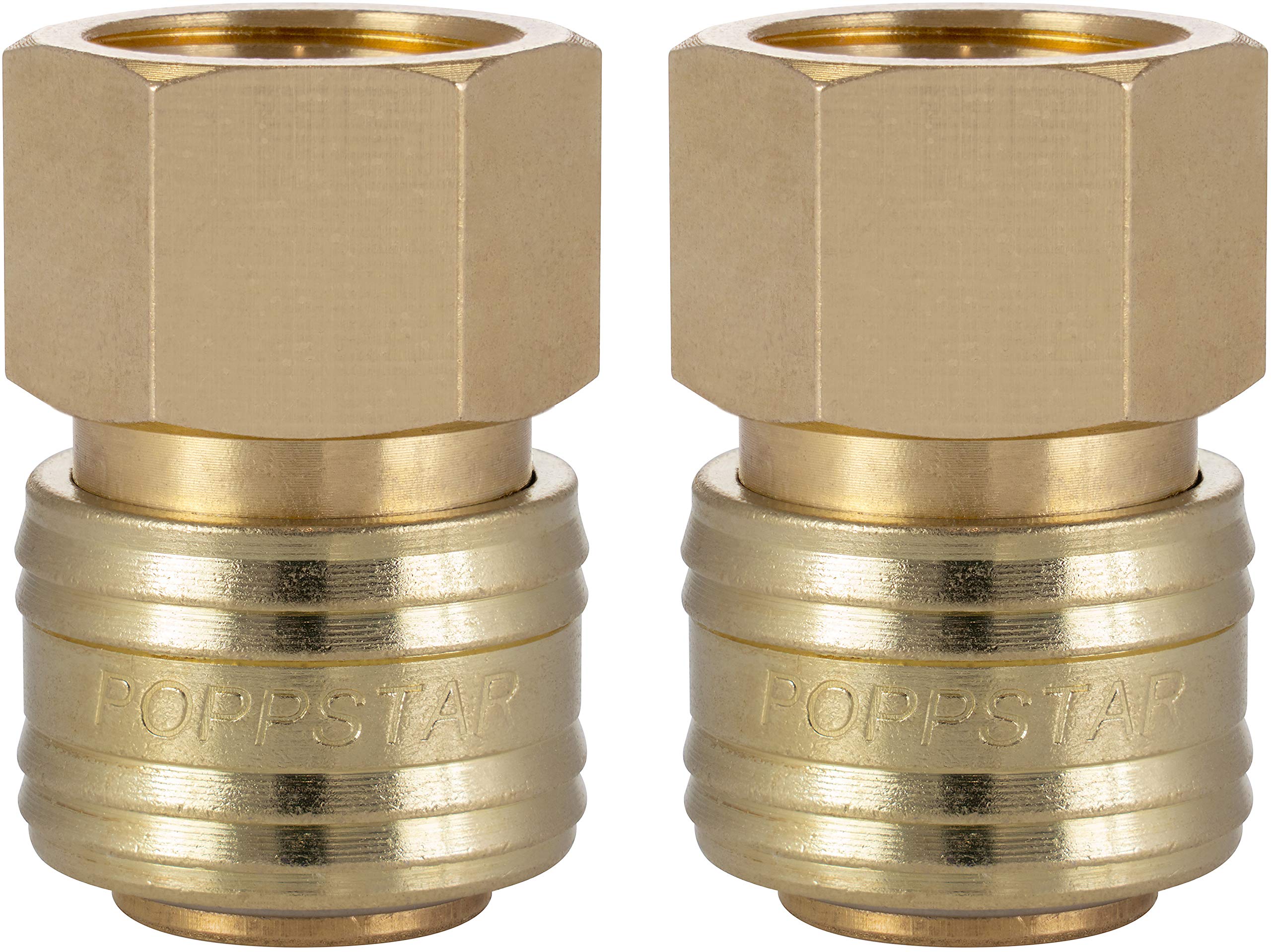 Poppstar 2X Quick Coupling Compressed Air NW 7.2 mm 1/2" Internal Thread for Compressed Air Fittings