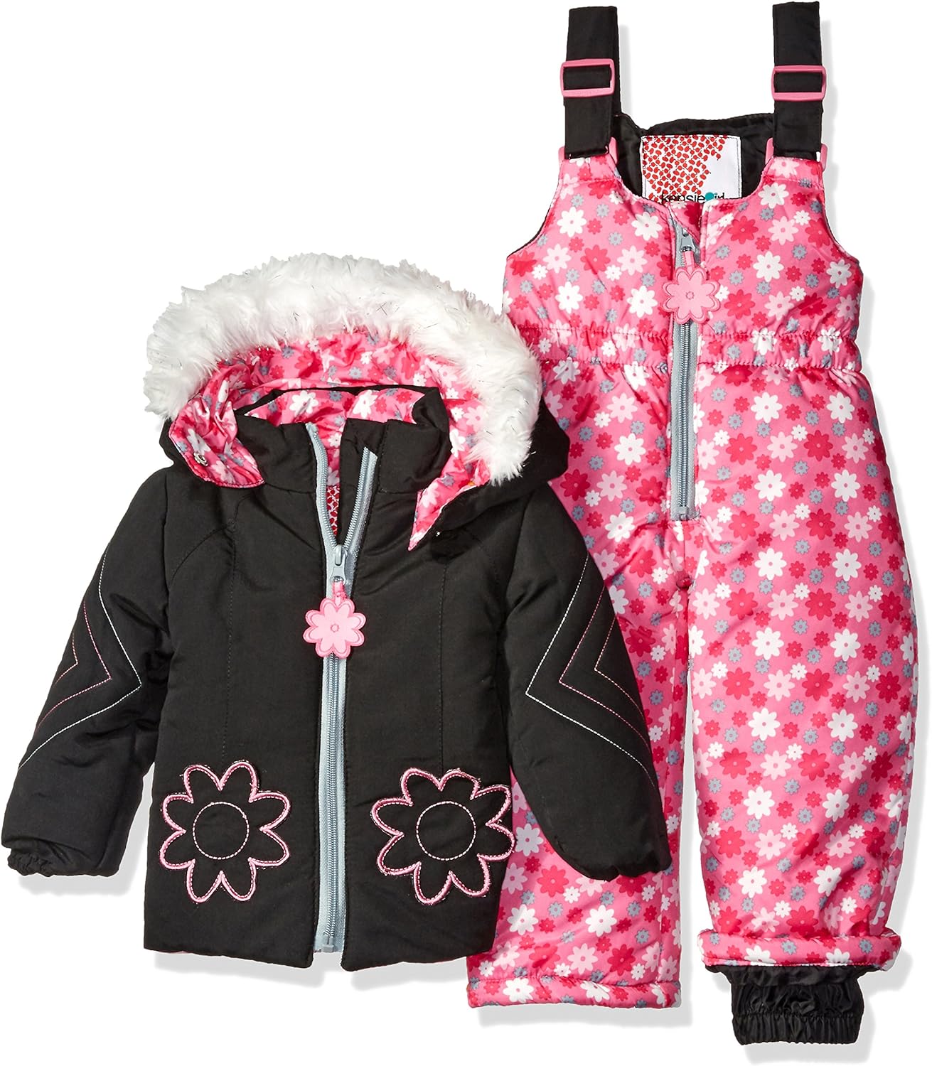 kensie Baby Girls' 2 Piece Snowsuit, Black, 12 Months Amazon.in