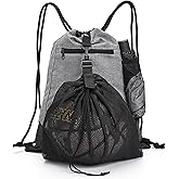 DEKAYAKER Drawstring Basketball Bag - Portable Soccer Volleyball Carrier Expandable Backpack Helmet Luggage Bags