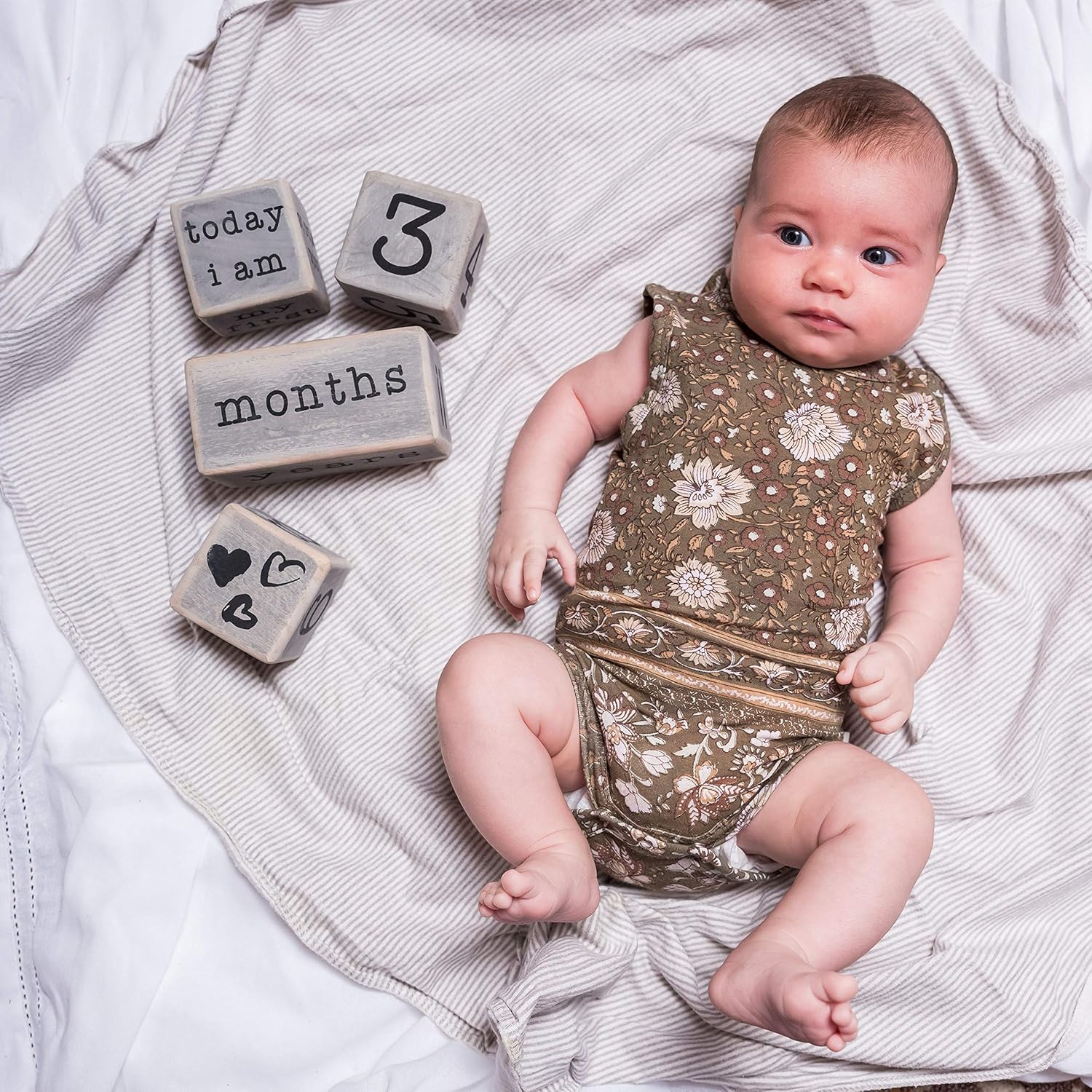 baby boy milestone blocks